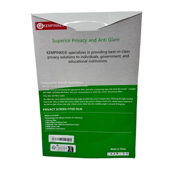 Kempinke Focus On Screen 15.6 inch Privacy Screen Filter 16:9 Anti-glare - Picture 2 of 3